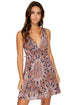 Luli Fama La Reina Del Sur V Neck Short Dress